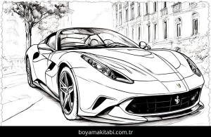 Araba boyama sayfası,  coloring page, harika, basit, minimal
