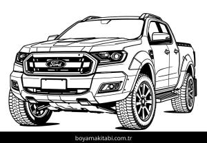 Araba boyama sayfası,  coloring page, çizgi, oyunlu, ince çizgili