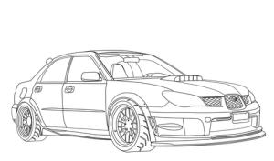 Araba boyama sayfası,  coloring page, Subaru Impreza WRX STI, 