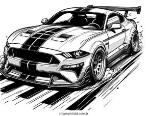 Araba boyama sayfası – eğlenceli etkinlik, el becerilerini geliştirir