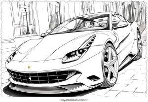 Araba boyama sayfası – eğitici aktivite, yaratıcılık