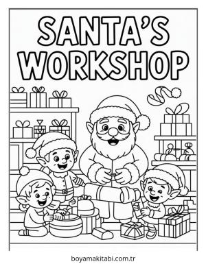 Aralık Ayı boyama sayfası – sevimli karakter, sanatsal çalışma