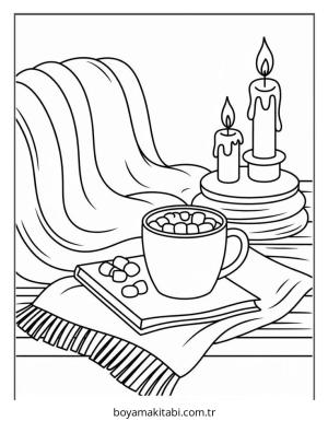 Aralık Ayı boyama sayfası – yaratıcılık, eğlenceli etkinlik