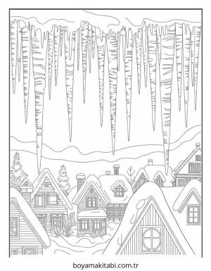 Aralık Ayı boyama sayfası – boyama etkinliği, çocuk aktivitesi