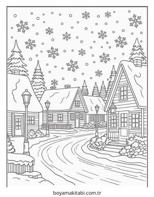 Aralık Ayı boyama sayfası – çocuk aktivitesi, PDF indir