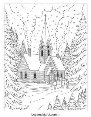 Aralık Ayı boyama sayfası – çocuk aktivitesi, PDF indir
