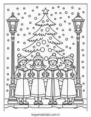 Aralık Ayı boyama sayfası – yaratıcılığı geliştirir, keyifli zaman