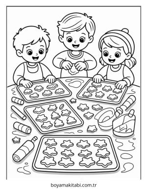 Aralık Ayı boyama sayfası – okul öncesi, evde etkinlik