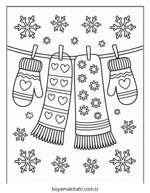 Aralık Ayı boyama sayfası – evde etkinlik, ücretsiz yazdır