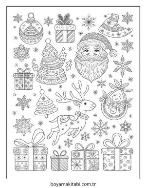 Aralık Ayı boyama sayfası – PDF indir, sevimli karakter