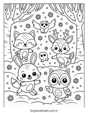 Aralık Ayı boyama sayfası – eğitici aktivite, yaratıcılık