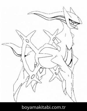 Arceus boyama sayfası – sanatsal çalışma, çocuklar için