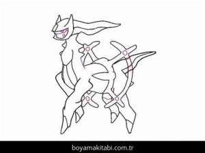 Arceus boyama sayfası – kolay boyama, eğitici aktivite