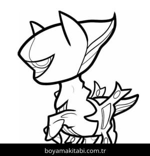 Arceus boyama sayfası – el becerilerini geliştirir, boyama çalışması