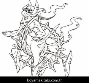 Arceus boyama sayfası – eğitici aktivite, yaratıcılık