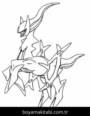 Arceus boyama sayfası – boyama çalışması, yaratıcılığı geliştirir