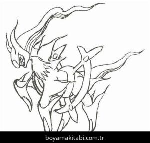 Arceus boyama sayfası – boyama etkinliği, çocuk aktivitesi