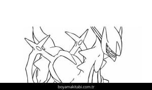 Arceus boyama sayfası – çocuklar için, çizgi film temalı