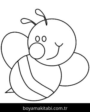 Arı boyama sayfası – boyama çalışması, yaratıcılığı geliştirir