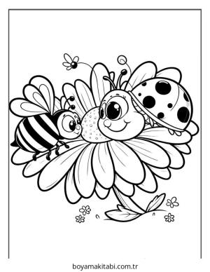 Arı boyama sayfası – yaratıcılığı geliştirir, keyifli zaman