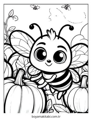 Arı boyama sayfası – yaratıcılığı geliştirir, keyifli zaman