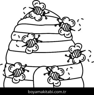 Arı boyama sayfası – ücretsiz yazdır, boyama etkinliği