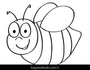 Arı boyama sayfası – yaratıcılık, eğlenceli etkinlik