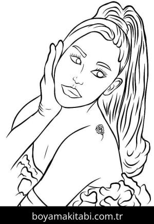Ariana Grande boyama sayfası 49829,  coloring page, 