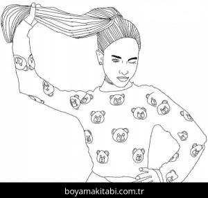 Ariana Grande boyama sayfası 49831,  coloring page, 