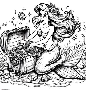 Ariel boyama sayfası, Ariel coloring page, , 