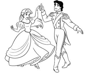 Ariel boyama sayfası, Ariel coloring page, Ariel ve Eric Dans Ediyor, 