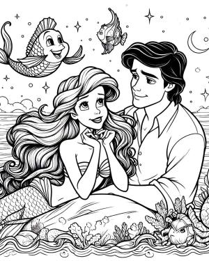 Ariel boyama sayfası, Ariel coloring page, , 