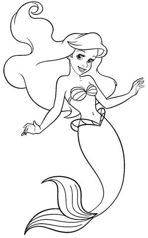 Ariel boyama sayfası, Ariel coloring page, Temel Deniz Kızı Ariel, 