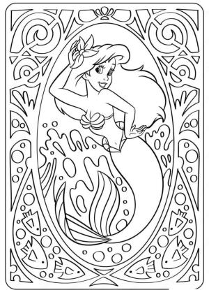 Ariel boyama sayfası, Ariel coloring page, Küçük Deniz Kızı Ariel Yetişkinler Içindir, 