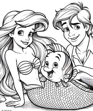 Ariel boyama sayfası, Ariel coloring page, , 