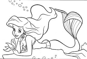 Ariel boyama sayfası, Ariel coloring page, Büyük Deniz Kızı Ariel, 