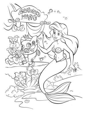 Ariel boyama sayfası, Ariel coloring page, Ariel ve Karnavaldaki Balık, 