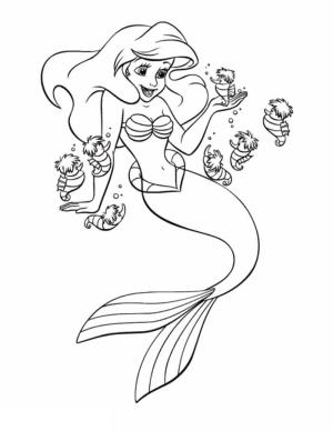 Ariel boyama sayfası, Ariel coloring page, Ariel ve Denizatı, 