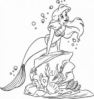 Ariel boyama sayfası, Ariel coloring page, Güzel Deniz Kızı Ariel, 