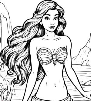 Ariel boyama sayfası, Ariel coloring page, , 