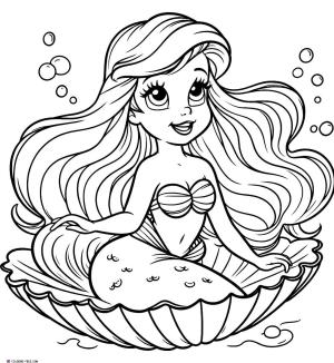 Ariel boyama sayfası, Ariel coloring page, , 