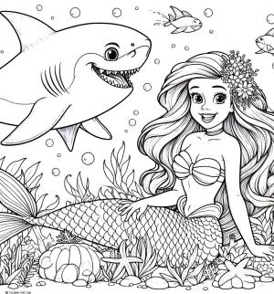 Ariel boyama sayfası, Ariel coloring page, , 