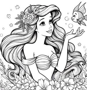 Ariel boyama sayfası, Ariel coloring page, , 