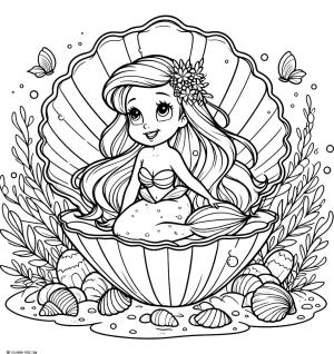 Ariel boyama sayfası, Ariel coloring page, , 