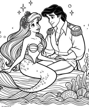 Ariel boyama sayfası, Ariel coloring page, , 