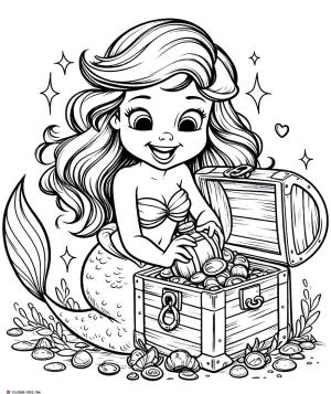 Ariel boyama sayfası, Ariel coloring page, , 