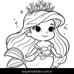 Ariel boyama sayfası, Ariel coloring page, 