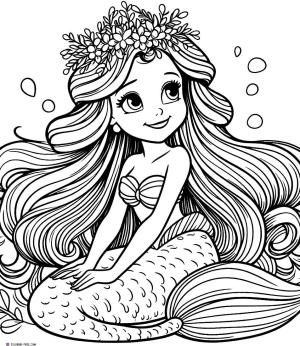 Ariel boyama sayfası, Ariel coloring page, , 