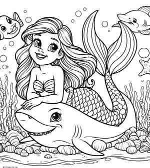 Ariel boyama sayfası, Ariel coloring page, , 