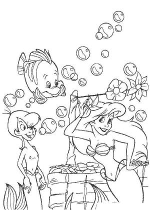 Ariel boyama sayfası, Ariel coloring page, Sevimli Ariel ve Arkadaşları, 